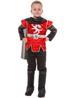 Kostüm Ritter 3-tlg. Kinder schwarz/rot 4-6 Jahre