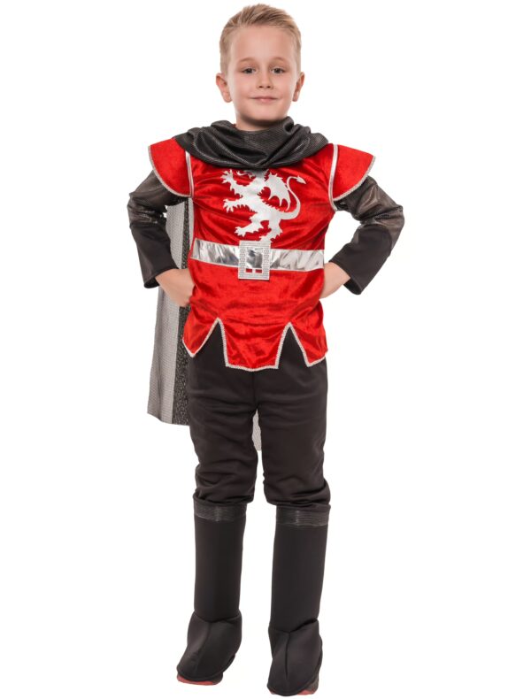 Kostüm Ritter 3-tlg. Kinder schwarz/rot 4-6 Jahre