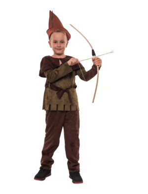 Kostüm Robin 3-tlg. Kinder grün/braun 4-6 Jahre