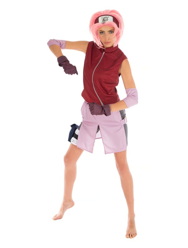Kostüm Sakura 8-tlg. Damen weinrot/rot M