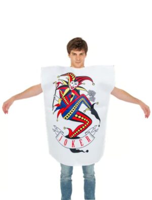 Kostüm Spielkarte Joker bunt one size Farbe: bunt