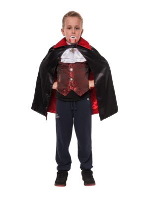 Kostüm Vampir 2-tlg. Kinder schwarz/weiß/rot 4-6 Jahre