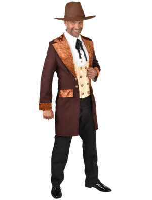 Kostüm Western 2-tlg. Herren schwarz/braun 4XL