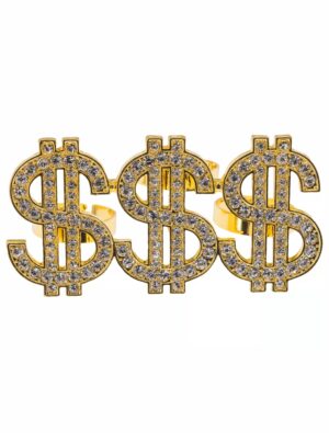 Kostümzubehör 3-Finger-Ring Dollar