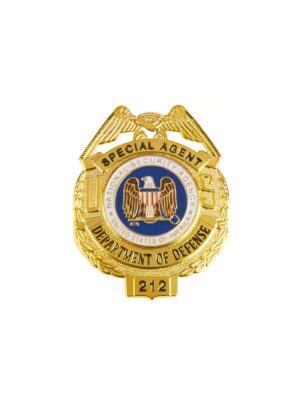Kostümzubehör Abzeichen Special Agent gold
