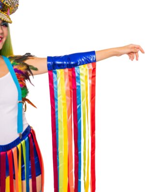 Kostümzubehör Ärmel mit bunten Bändern Farbe: mehrfarbig