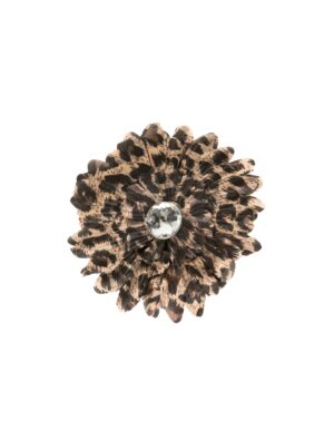 Kostümzubehör Ansteckblume Leopard Farbe: schwarz/weiß