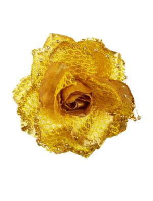 Kostümzubehör Ansteckblume Rose gold