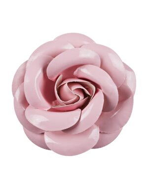 Kostümzubehör Ansteckblume Rose metallic pink