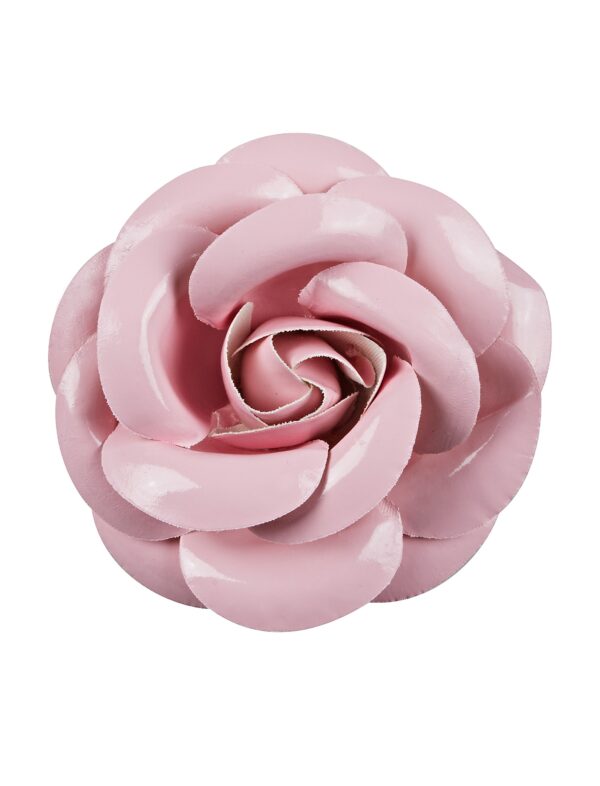 Kostümzubehör Ansteckblume Rose metallic pink