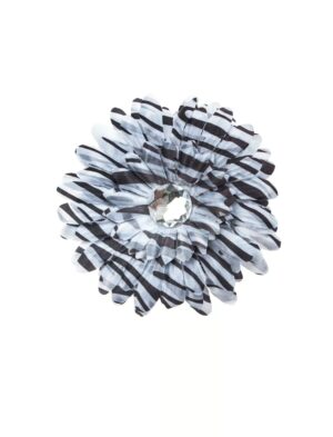 Kostümzubehör Ansteckblume Zebra Farbe: schwarz/weiß