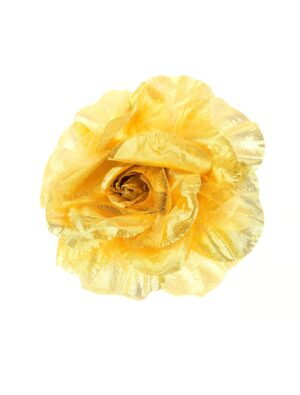 Kostümzubehör Ansteckblume einfach gold