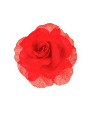 Kostümzubehör Ansteckblume einfach rot