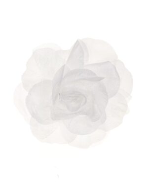 Kostümzubehör Ansteckblume einfach weiß
