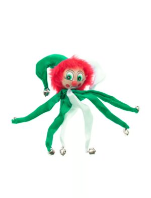 Kostümzubehör Anstecker Clown 11cm grün/weiß