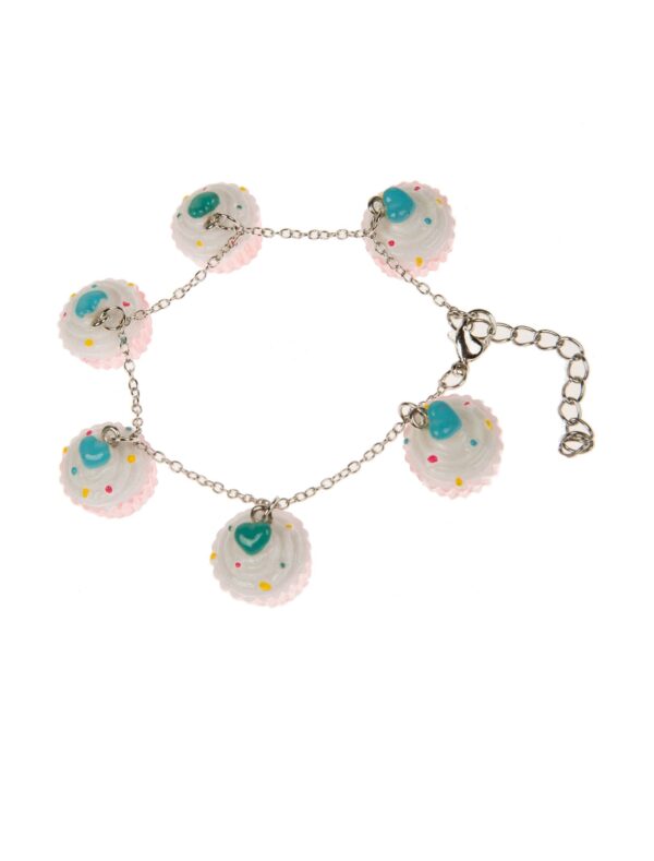 Kostümzubehör Armband Candy Cupcake rosa