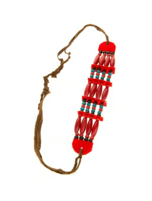 Kostümzubehör Armband Holzperlen rot