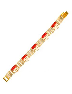 Kostümzubehör Armband Kölner Wappen mit Strasssteinen Farbe: gold