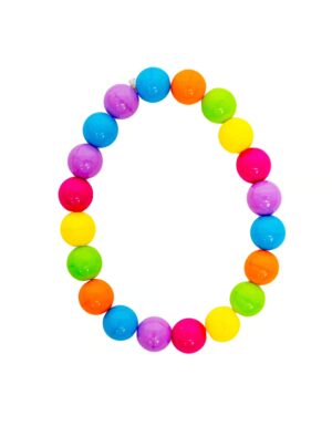 Kostümzubehör Armband Kugeln mehrfarbig