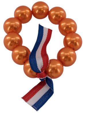 Kostümzubehör Armband Perlen orange