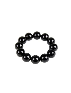 Kostümzubehör Armband Perlen schwarz