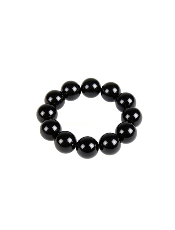 Kostümzubehör Armband Perlen schwarz