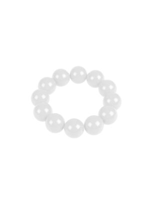 Kostümzubehör Armband Perlen weiß