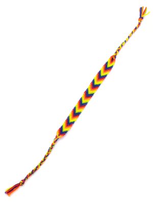 Kostümzubehör Armband Regenbogen geflochten bunt Farbe: bunt