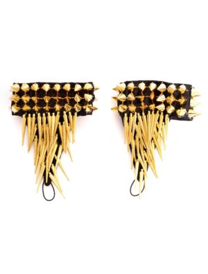 Kostümzubehör Armband mit Nieten gold