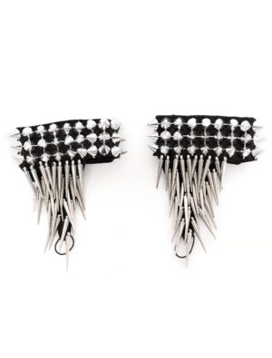 Kostümzubehör Armband mit Nieten silber