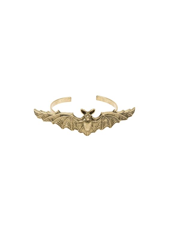 Kostümzubehör Armreif Fledermaus gold