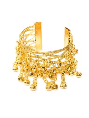 Kostümzubehör Armreif mit Glöckchen gold