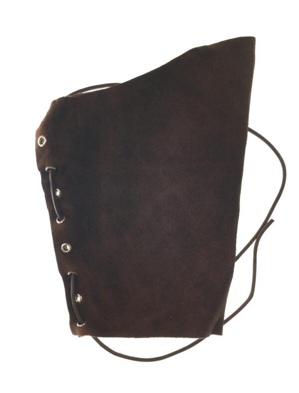 Kostümzubehör Armstulpe aus weichem Leder dunkelbraun