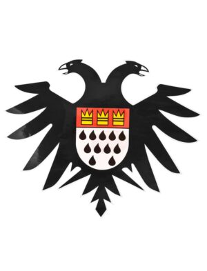 Kostümzubehör Aufkleber Kölner Adler 30cm Farbe: schwarz