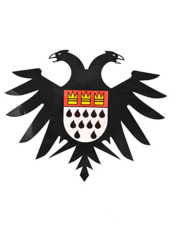 Kostümzubehör Aufkleber Kölner Adler 30cm Farbe: schwarz