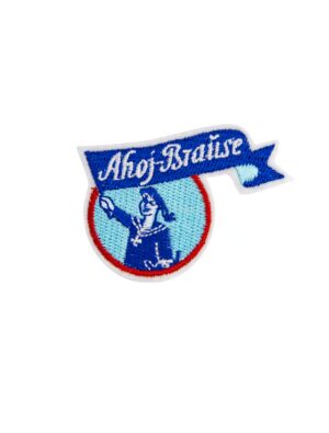 Kostümzubehör Aufnäher Ahoj-Brause Logo rot/blau
