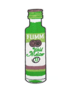 Kostümzubehör Aufnäher FLIMM Flasche 13cm Farbe: grün