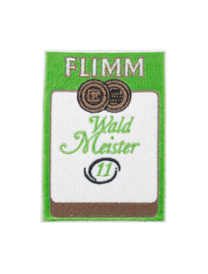 Kostümzubehör Aufnäher FLIMM Logo 10cm Farbe: grün
