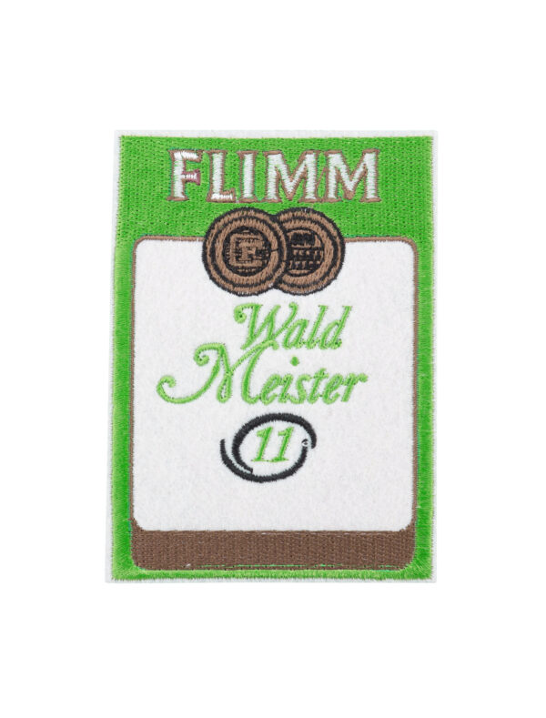 Kostümzubehör Aufnäher FLIMM Logo 10cm Farbe: grün