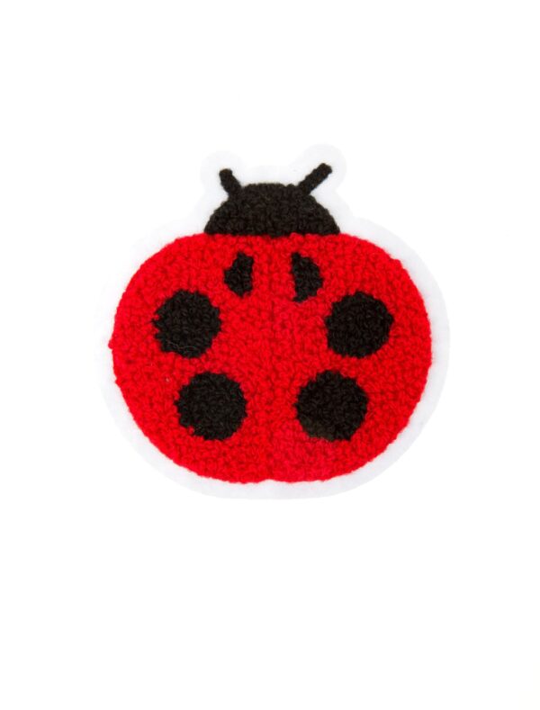 Kostümzubehör Aufnäher Marienkäfer 10cm Farbe: schwarz/rot