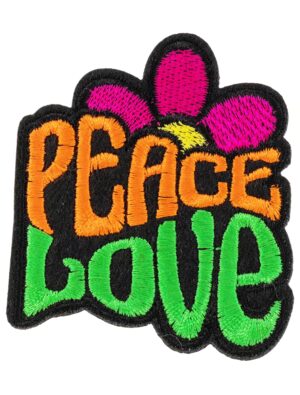 Kostümzubehör Aufnäher Peace Love 5