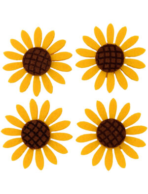 Kostümzubehör Aufnäher Sonnenblumen Farbe: gelb