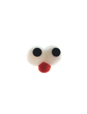 Kostümzubehör Augen mit Nase rot/weiß