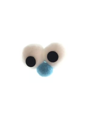 Kostümzubehör Augen mit Nase weiß/blau