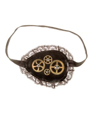 Kostümzubehör Augenklappe Steampunk gold