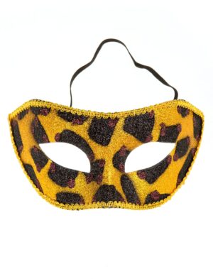 Kostümzubehör Augenmaske Leopard Farbe: gold