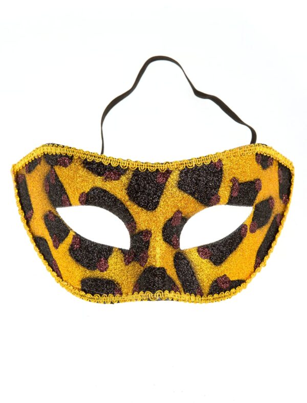 Kostümzubehör Augenmaske Leopard Farbe: gold