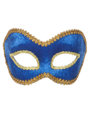 Kostümzubehör Augenmaske Samt blau