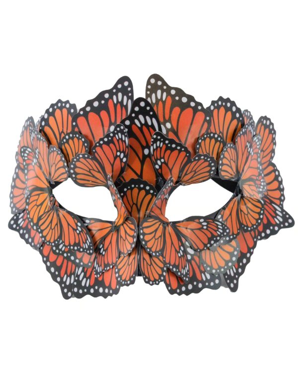 Kostümzubehör Augenmaske Schmetterling orange