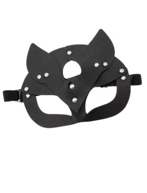 Kostümzubehör Augenmaske schwarz mit Katzenohren